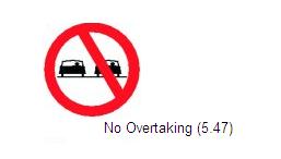 Permanent Traffic Sign No Overtaking 600x600 Rus 014