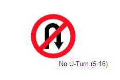 Permanent Traffic Sign No U Turn 600x600 Rus 017