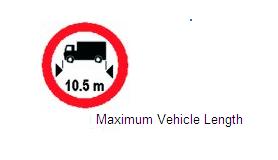 Permanent Traffic Sign Maximum Vehicle Length 600x600 Rus 051