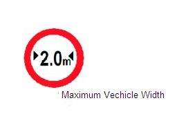 Permanent Traffic Sign Maximum Vehicle Width 600x600 Rus 052