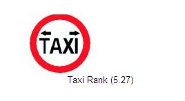 Permanent Traffic Sign Taxi Rank 600x600 Rus020