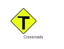 Permanent Traffic Sign Cross Roads 600x600 W003l