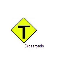 Permanent Traffic Sign Cross Roads 600x600 W003r