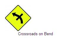 Permanent Traffic Sign Crossroad On Bend 600x600 W011l