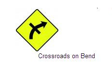 Permanent Traffic Sign Crossroad On Bend 600x600 W011r