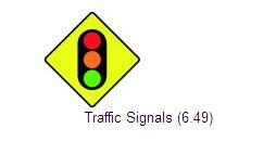 Permanent Traffic Sign Traffic Signals 600x600 W042