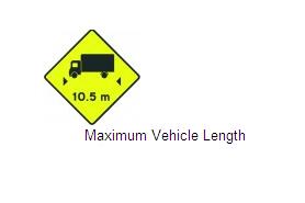 Permanent Traffic Sign Maximum Vehicle Length 600x600 W112