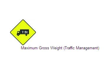 Permanent Traffic Sign Maximum Gross Weight (traffic Management) 600x600 W114