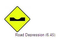 Permanent Traffic Sign Road Depression 600x600 W131 Renni