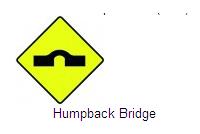 Permanent Traffic Sign Humpback Bridge 600x600 W132 Renni