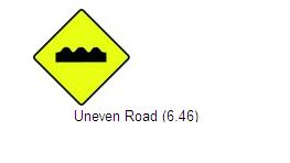 Permanent Traffic Sign Uneven Road 600x600 W133 Renni