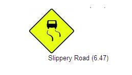 Permanent Traffic Sign Slippery Road 600x600 W134 Renni