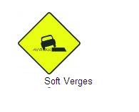Permanent Traffic Sign Soft Verges 600x600 W135 Renni