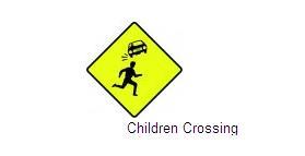 Permanent Traffic Sign Children Crossing 600x600 W142 Renni