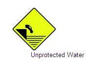 Permanent Traffic Sign Unprotected Water 600x600 W160 Renni