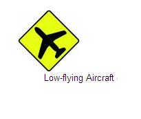Permanent Traffic Sign Low-flying Aircraft 600x600 W165 Renni