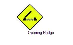 Permanent Traffic Sign Opening Bridge 600x600 W167 Renni