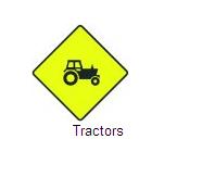 Permanent Traffic Sign Tractors 600x600 W168 Renni