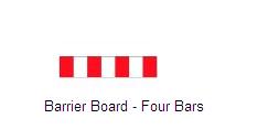 Barrier Board Four Bar 2mtr Or 3 Mtr W184 Renni