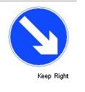 Permanent Directional Traffic Sign Keep Right