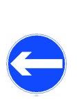 Permanent Directional Traffic Sign Turn Left