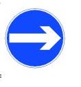 Permanent Directional Traffic Sign Turn Right