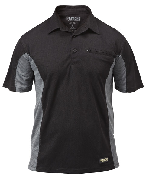 Apdmp Size L Black/grey Polo Shirt (sterling Safety)