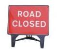 Temporary Plastic Q Road Signs Road Closed Sign 1050mm X 750mm Tem19