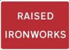 Signage Rectangular Plates Raised Ironworks Tra100