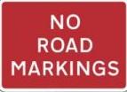 Signage Rectangular Plates No Road Markings Tra101
