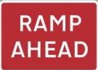 Signage Rectangular Plates Ramp Ahead Tra107