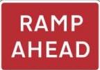 Signage Rectangular Plates Ramp Ahead Tra107