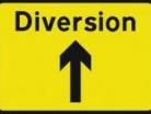 Signage Rectangular Plates Diversion Arrow (ahead) Tra109