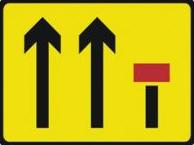 Signage Rectangular Plates Three Lane Closure 1100 X 900mm Tra116