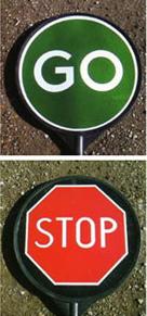 Stop/go Sign Plastic Stop/go Sign Tra131