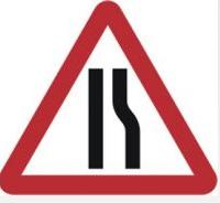 Triangular Road Sign Plates Plates Road Narrows Offside 750mm Tra37