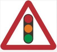 Triangular Road Sign Plates Plates Traffic Signals Ahead 750mm Tra40