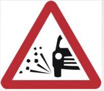 Triangular Road Sign Plates Plates Loose Chippings 600mm Tra45