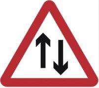 Triangular Road Sign Plates Plates Two-way Traffic 600mm Tra57