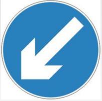 Signage Square Road Sign Plates Directional Arrow 1200mm Tra61