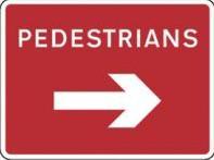 Signage Rectangular Plates Pedestrians Arrow (right) Tra63