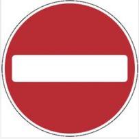 Signage Square Road Sign Plates No Entry 600mm Tra70