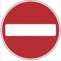 Signage Square Road Sign Plates No Entry 600mm Tra70