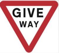 Signage Square Road Sign Plates Give Way 1200mm Tra85