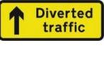 Signage Rectangular Plates Diverted Traffic Arrow (ahead) Tra94