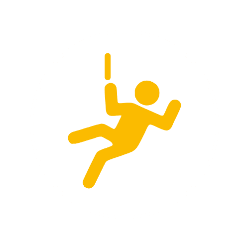 Man at height icon